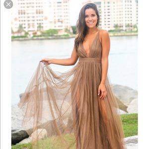 Brown Tulle maxi size small